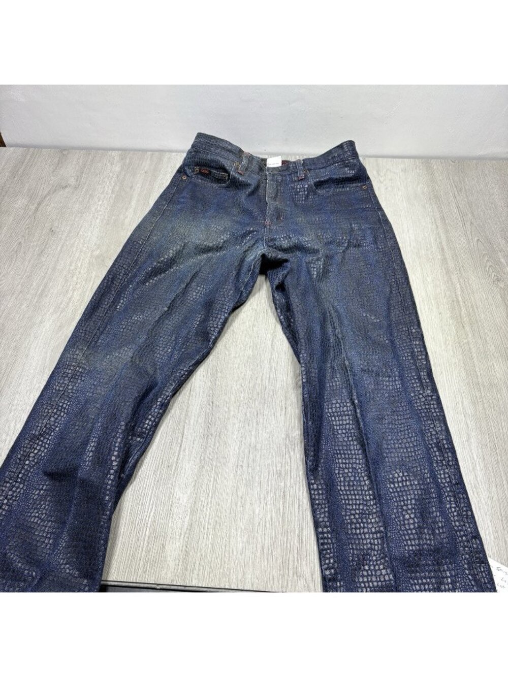 Vintage Guess 80s 90s Snake Skin Jeans sz 32 Mom Jean Made USA